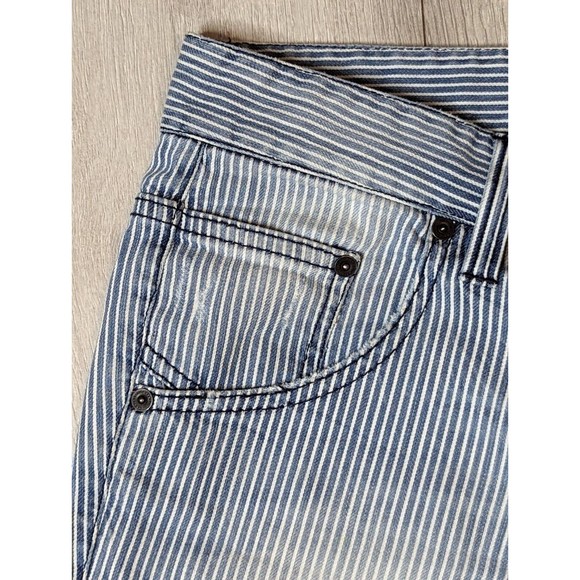 ITALIAN GAZZARRINI MENS COTTON DISTRESSED STRIPEDJEANS PANTS SIZE 33 - Picture 3 of 16